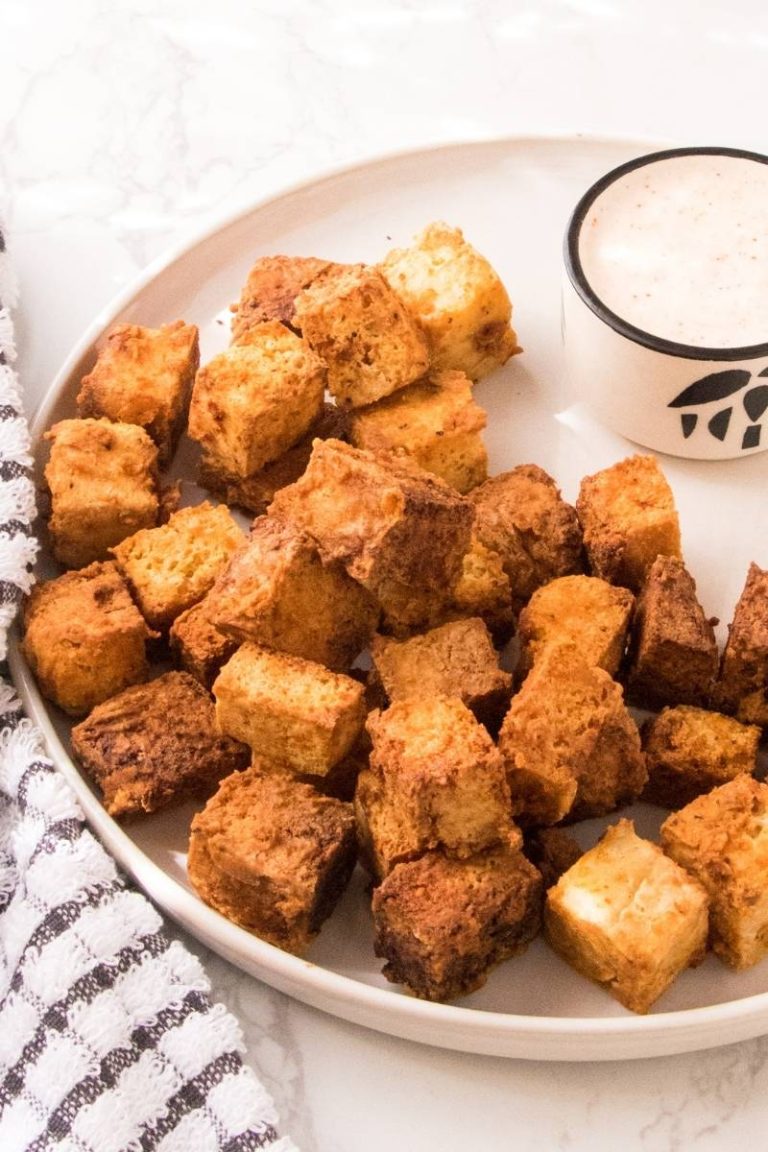 Crispy Air Fried Tofu | Healthy & Easy Air Fryer Recipes - Magenta Streaks