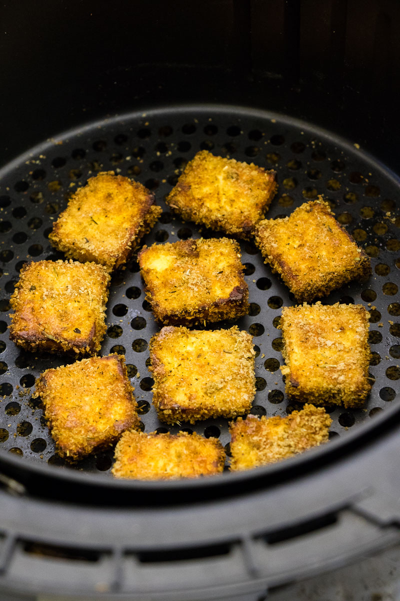 Crispy Air Fryer Tofu Nuggets [Vegan Chicken Nuggets] Magenta Streaks