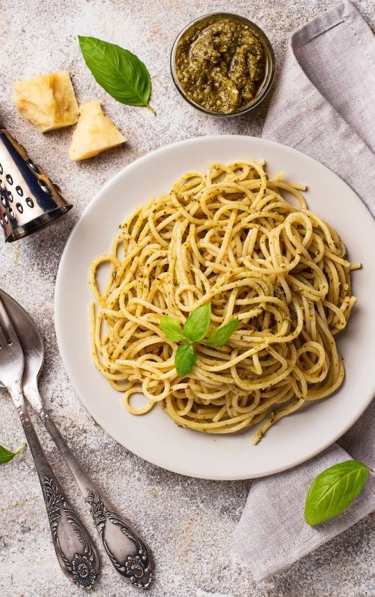 spinach creamy pesto pasta recipe