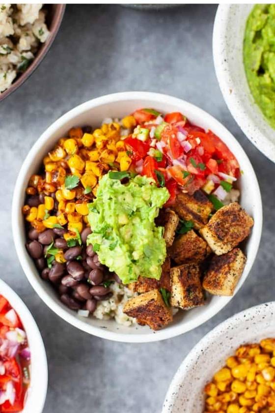 Chipotle Inspired Vegan Burrito Bowl - mexican recipe for cinco de mayo