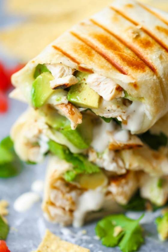 Grilled Chicken and Avocado Burritos best classic mexican recipe