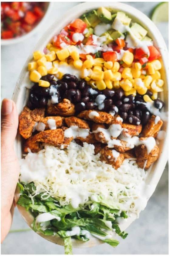 mexican recipe easy chicken burrito bowl