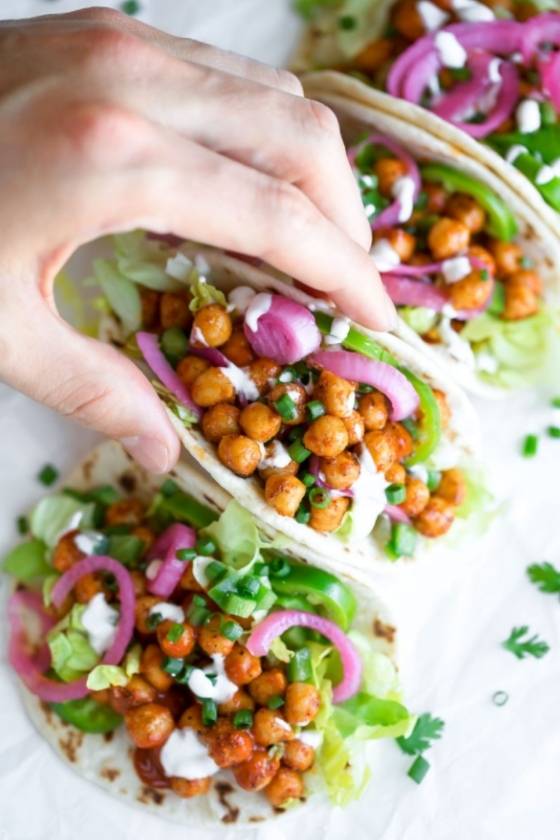 vegan chickpeas tacos - best mexican recipe