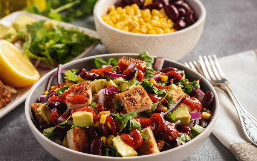 southwest chicken salad recipe - easy summer salad recipe