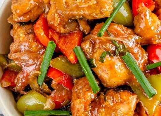sweet and sour chicken recipe - easy chinese chicken recipe magenta streaks
