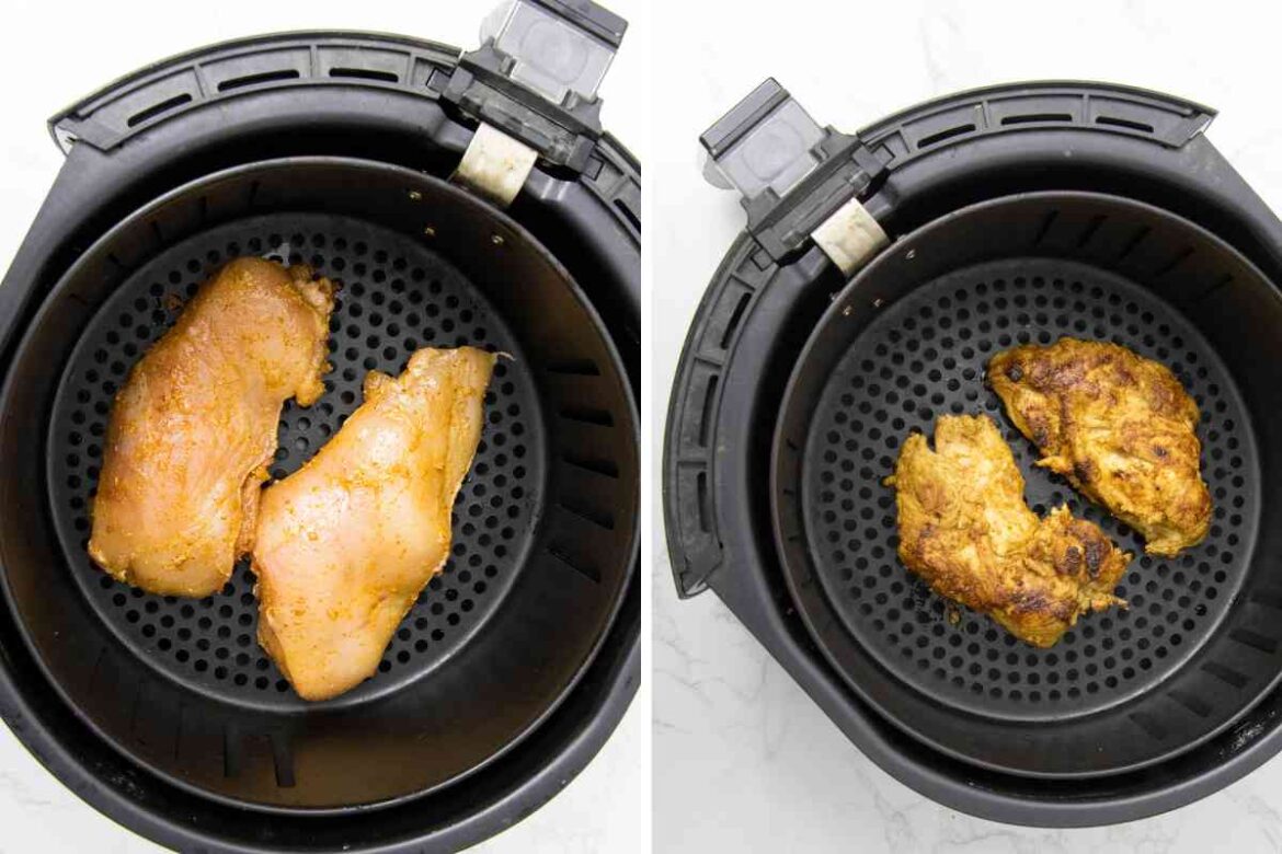 Air Fryer Chicken Breast - Magenta Streaks