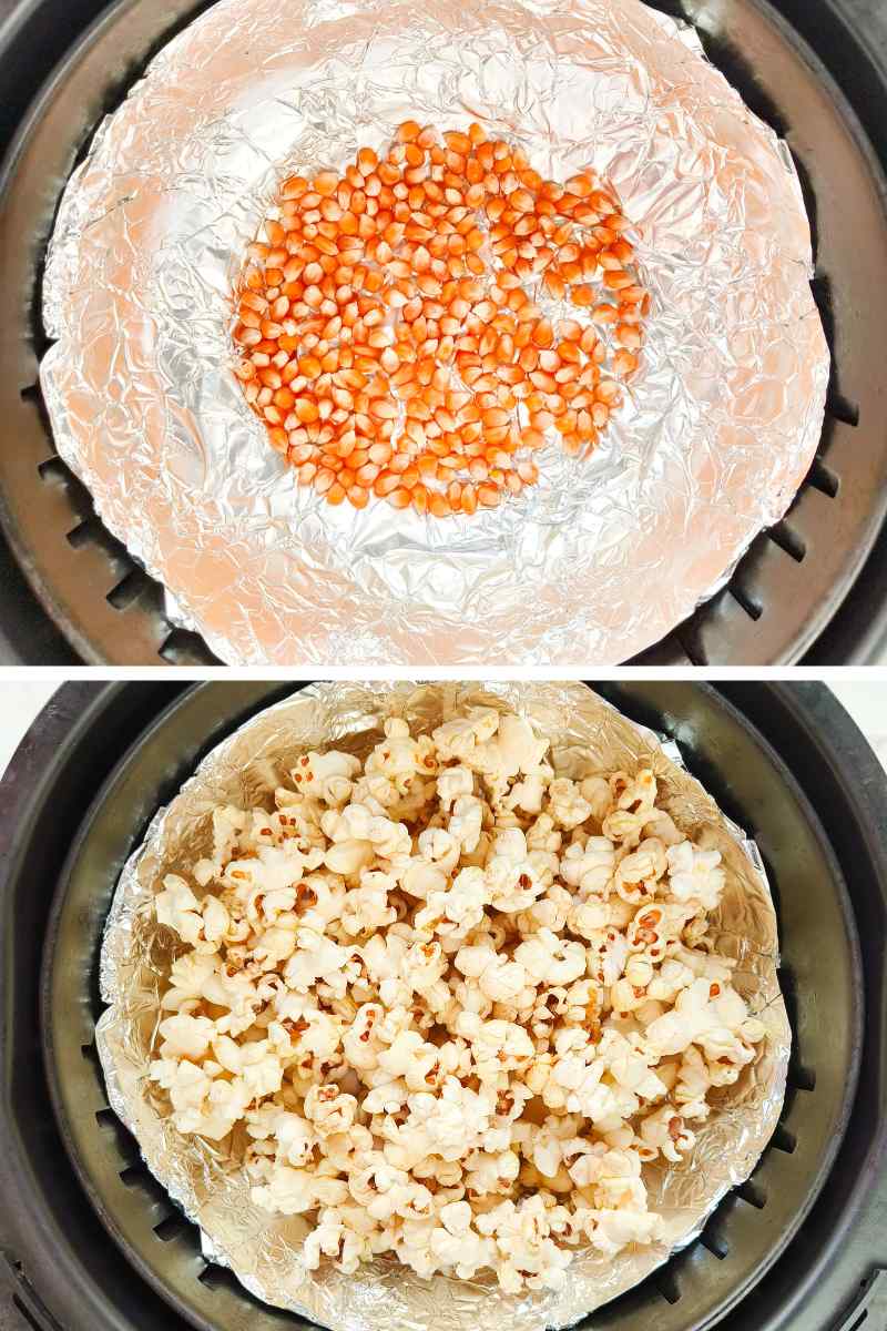 how to make air fried popcorn